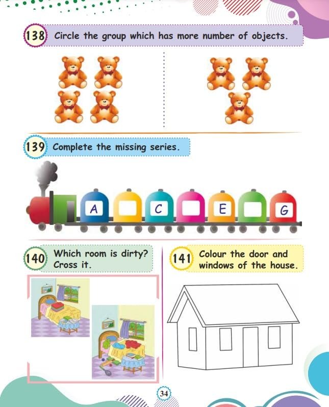 250 Brain Puzzles Book - Brain Booster Activity Book for Kids 3 - 5 Years Old (English)