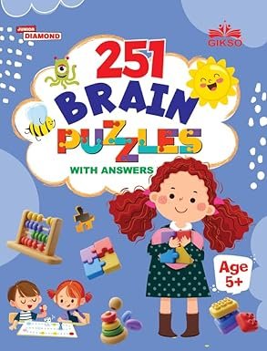 251 Brain Puzzles Book for Kids Age 5 to 8 Years Old | Brain Booster Activity Book with Fun Mazes, Riddles, Games and Activities