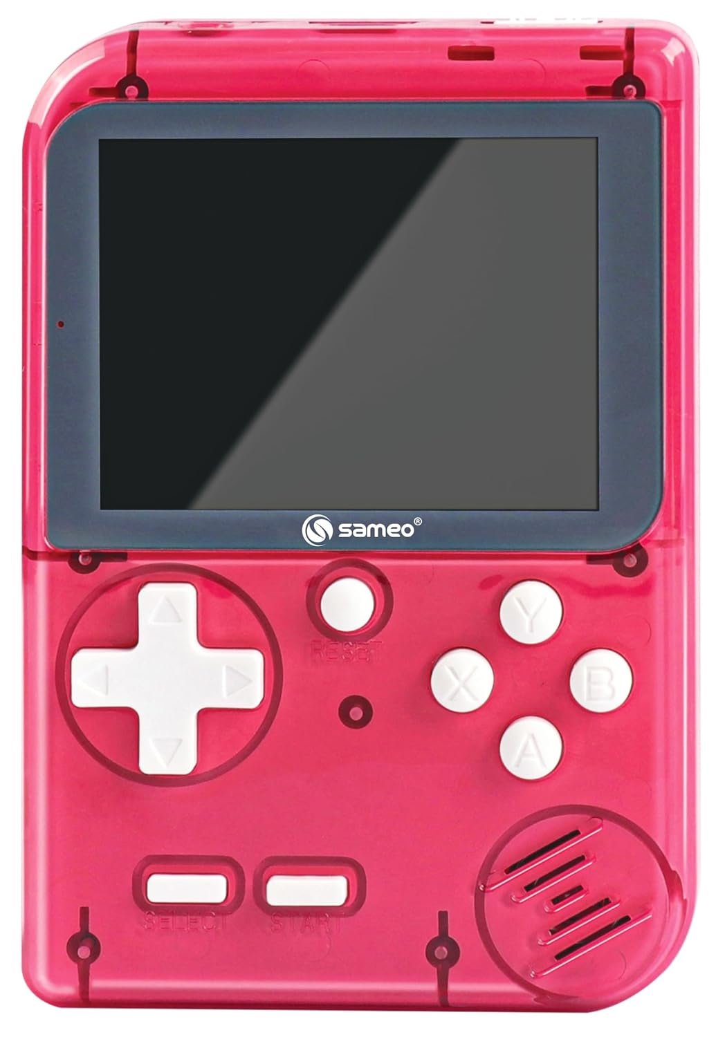 Sameo Handheld Video Game Console, Dreamboy Retro Mini Game with 500 Classic Retro Game TV Compatible for Kids, Rechargeable 8 Bit Classic (Ice Red)