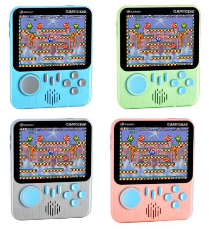 Sameo Gamegear Handheld Video Game Console, Retro Mini Game with 666 Classic Retro Game TV Compatible for Kids, Rechargeable 8 Bit Classic (Candy Pink)