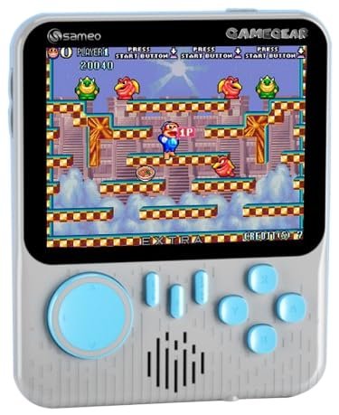Sameo Gamegear Handheld Video Game Console, Retro Mini Game with 666 Classic Retro Game TV Compatible for Kids, Rechargeable 8 Bit Classic (Dolphin Grey) Visit the Sameo Store