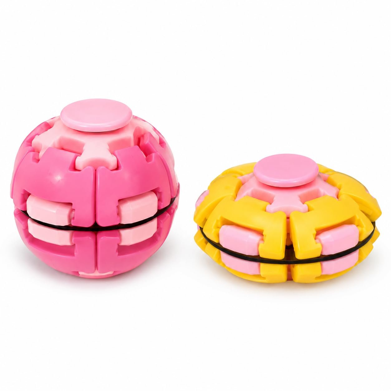 Braintastic Gear Ball for Kids & Adults | Rotating Decompression & Stress Relief Puzzle Ball | Sensory Hand Toy for Focus, Relaxation & Fun (Pack of 2)