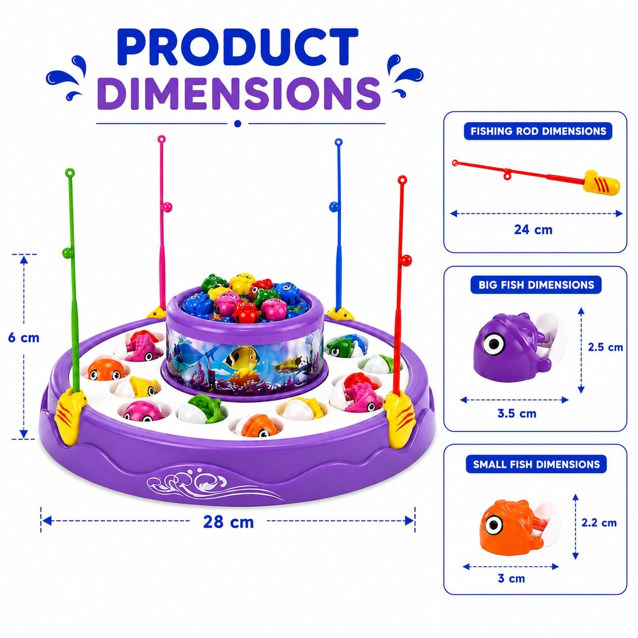 Braintastic 360° Rotating Fishing Game Toy for Kids 3+ Years