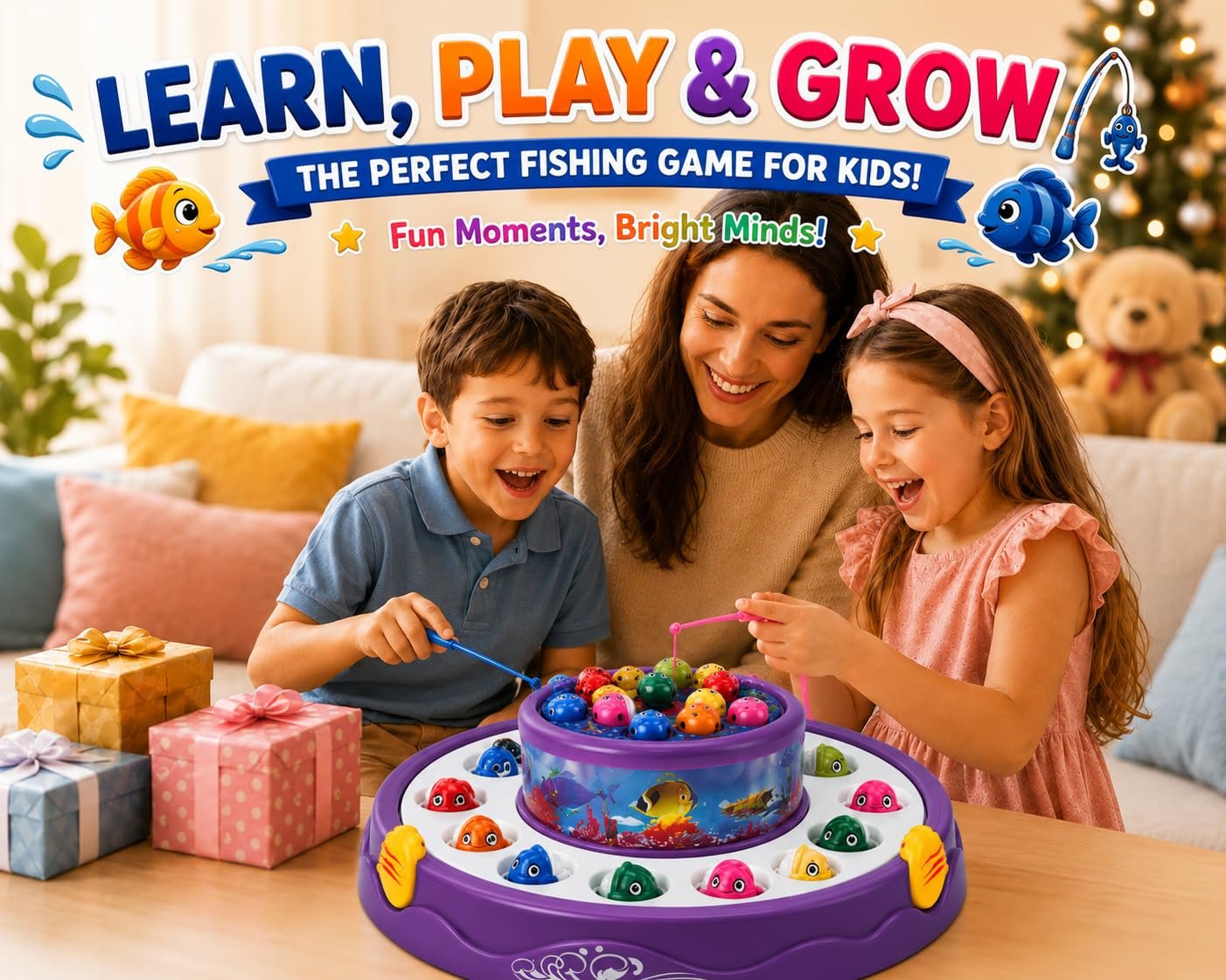 Braintastic 360° Rotating Fishing Game Toy for Kids 3+ Years