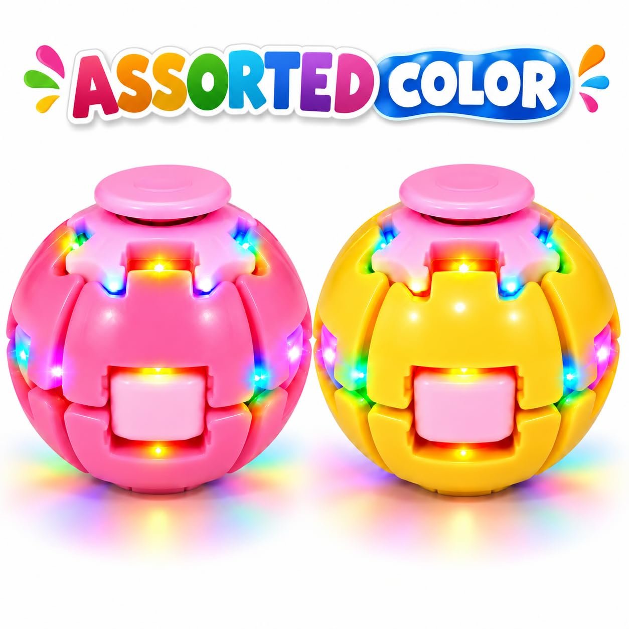 Braintastic Gear Ball for Kids & Adults | Rotating Decompression & Stress Relief Puzzle Ball | Sensory Hand Toy for Focus, Relaxation & Fun (Pack of 12)