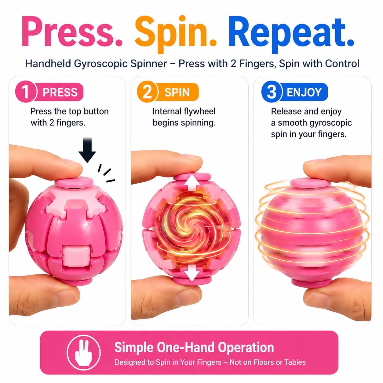 Braintastic Gear Ball for Kids & Adults | Rotating Decompression & Stress Relief Puzzle Ball | Sensory Hand Toy for Focus, Relaxation & Fun (Pack of 12)